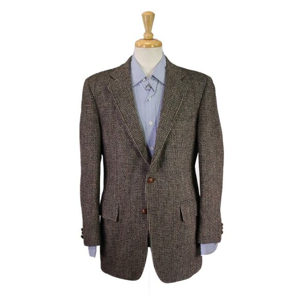 Harris Tweed Other - Harris Tweed Barney's New York Brown Woven Scottish Wool Blazer Jacket 40R